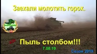 Заехали молотить горох  Пыль стоит столбом! 7 08 19