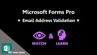 Email Address Validation - Microsoft Forms Pro