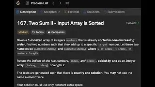 Two Sum II - Input Array Is Sorted | Simple solution | LeetCode 167 | Golang