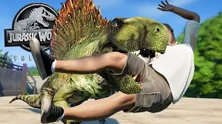 Dimetrodon Vs Humans + Mod Drama - Jurassic World Evolution