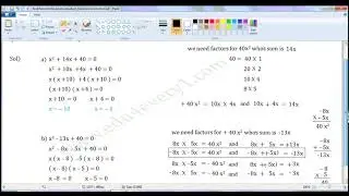 find the roots of quadratic equation by factorization method