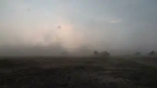 Raio durante temporal no Pantanal