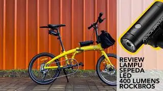 Review Lampu Sepeda LED Rockbros Rechargeable 400 Lumens
