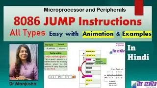 jump instructions in 8086 microprocessor tutorial in Hindi