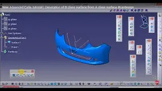 New Advanced Catia tutorial | Generation of B class surface from A class surface #cardesign