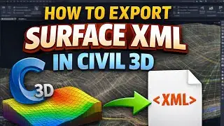 how to export surface XML in civil 3d #autocadcivil3d
