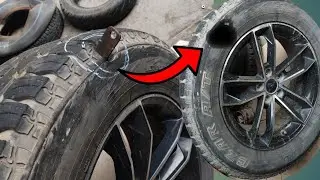 साइड कट पंचर कैसे रिपेयर करें//tubeless tyre side cut puncture repair