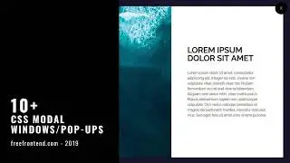 10+ CSS Modal Windows / Pop-ups (2019)