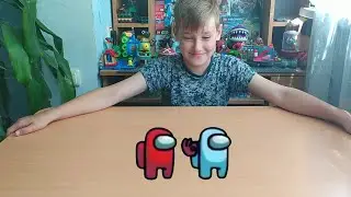 Among Us real life toys Green screen animation