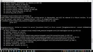 MongoNetworkError: failed to connect to server MongoNetworkError: connect ECONNREFUSED