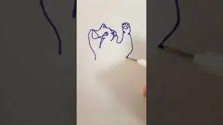 Kitty 😺 playing oneline #easydrawing #subscribe #shorts