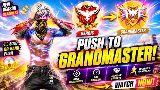 New Season 52 Best Strategy for Solo Grandmaster Push 💀 | Win Every BR Ranked Match (Booyah Tips) 🔥