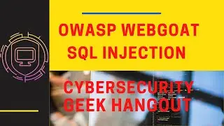 OWASP WebGoat SQL Injection || Cybersecurity