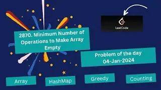 2870. Minimum Number of Operations to Make Array Empty #leetcode #coding #greedy #problemoftheday