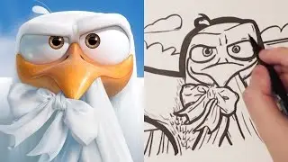 COMO DIBUJAR AL PAJARO DE STORKS - How to Draw Bird from Storks The Movie