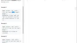 algorithm leetcode 1684  Count the Number of Consistent Strings