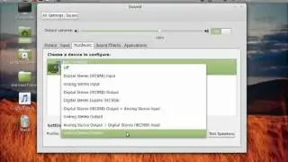 Linux Mint Maya 13th Configer speaker and audio input device