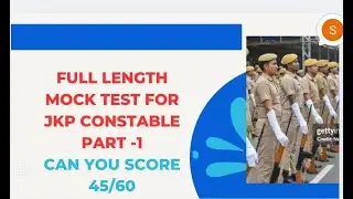 Full Length Mock test for JKP CONSTABLE Part - I complete || JKP CONSTABLE || ENLIGHTENING MINDS 79