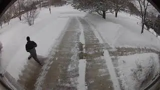 Shoveling snow at 8x speed