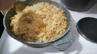 Заливной пирог с капустой и мясом!
