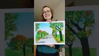 I take this road so often, so I painted it 💚