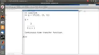 Simulink first step: simulating the response of a first order process to a step input