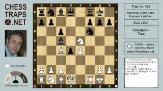 Caro Kann Fantasy Variation - Cobalamin Trap (trap no. 492)