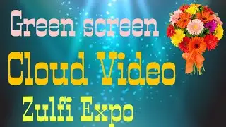 Green background screen cloud Video