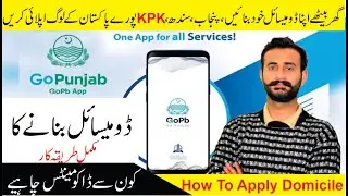 How to Apply for Domicile Certificate Online with Mobile 2024 I Punjab, Sindh,KPK All Pakistan