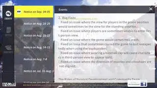 RoS - 04 - 05 SEPTEMBER UPDATE!!! Rules Of Survival
