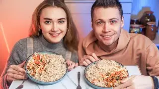 🍝 МАКАРОНЫ по флотски 🍜 и Салат 🥗 МУКБАНГ асмр итинг еда лапша спагетти@kushat_prosto