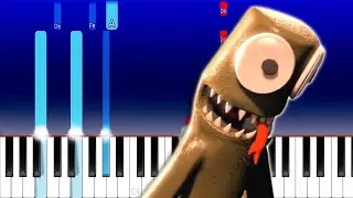 GREEN - Rainbow Friends Animated Rap Song (Roblox) Rockit Music (Piano Tutorial)