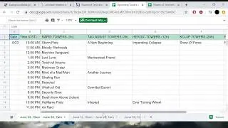 MK11 Accurate Rotation Schedule for Towers of Time