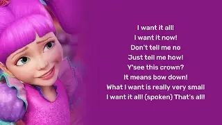 Princess MaluciaI - I Want It All - Lyrics (Barbie and the Secret Door)