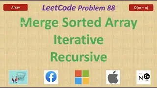 Merge Sorted Array | merge sorted array | leetcode 88 | Facebook Microsoft Apple