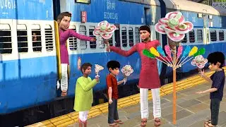 Railway Station Ka Sugar Candy Artist Javvu Mittai Candy Hindi Kahani Moral Stories New Comedy Video