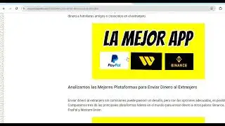 La MEJOR APP para enviar DINERO a otro PAIS ( extranjero) 2024