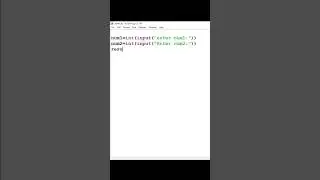 Python program to Add two number  || Addition of two number in python