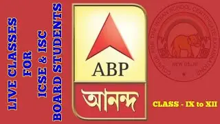 Live Classes For ICSE & ISC Board Students through ABP Ananda TV Channel