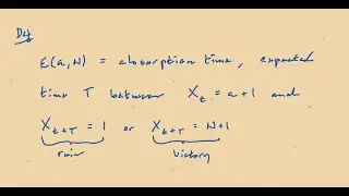 Markov Chains Lecture 8: absorption times for gambler's ruin