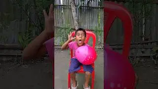 balloon blowing challenge 🎈😂 #shorts
