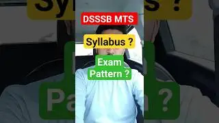 Dsssb Mts syllabus 2024 | Dsssb Mts Vacancy 2024 | 