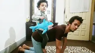 Kid Riding On Dad Like Horse Riding | Kid Riding On Father Like Horse Riding