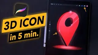 PROCREATE TUTORIAL: Draw an isometric icon on iPad Pro