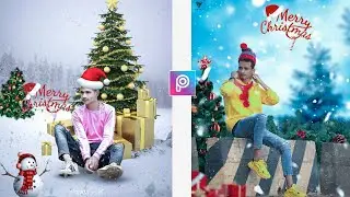 Marry Christmas Photo Editing🎄| Christmas Spacial Editing in PicsArt | Dipak Editz