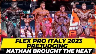 Flex Pro Italy 2023 open bodybuilding prejudging +Did Regan live up to the hype ?  Best Nathan ever?