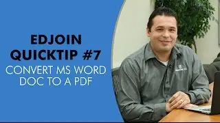 How to convert a Microsoft Word Document to a PDF