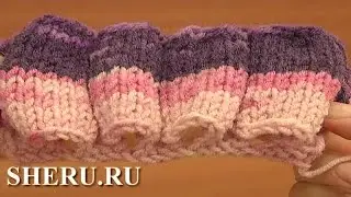 Free Knitting Stitch Pattern  Урок 17 Как вязать узор спицами трубочки