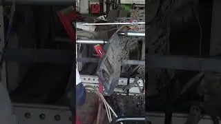 Правка рамы тягача Scania / Scania tractor frame straightening 