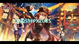 Genshin Impact - Version 3.4 Redeem Code - 60 primogems 